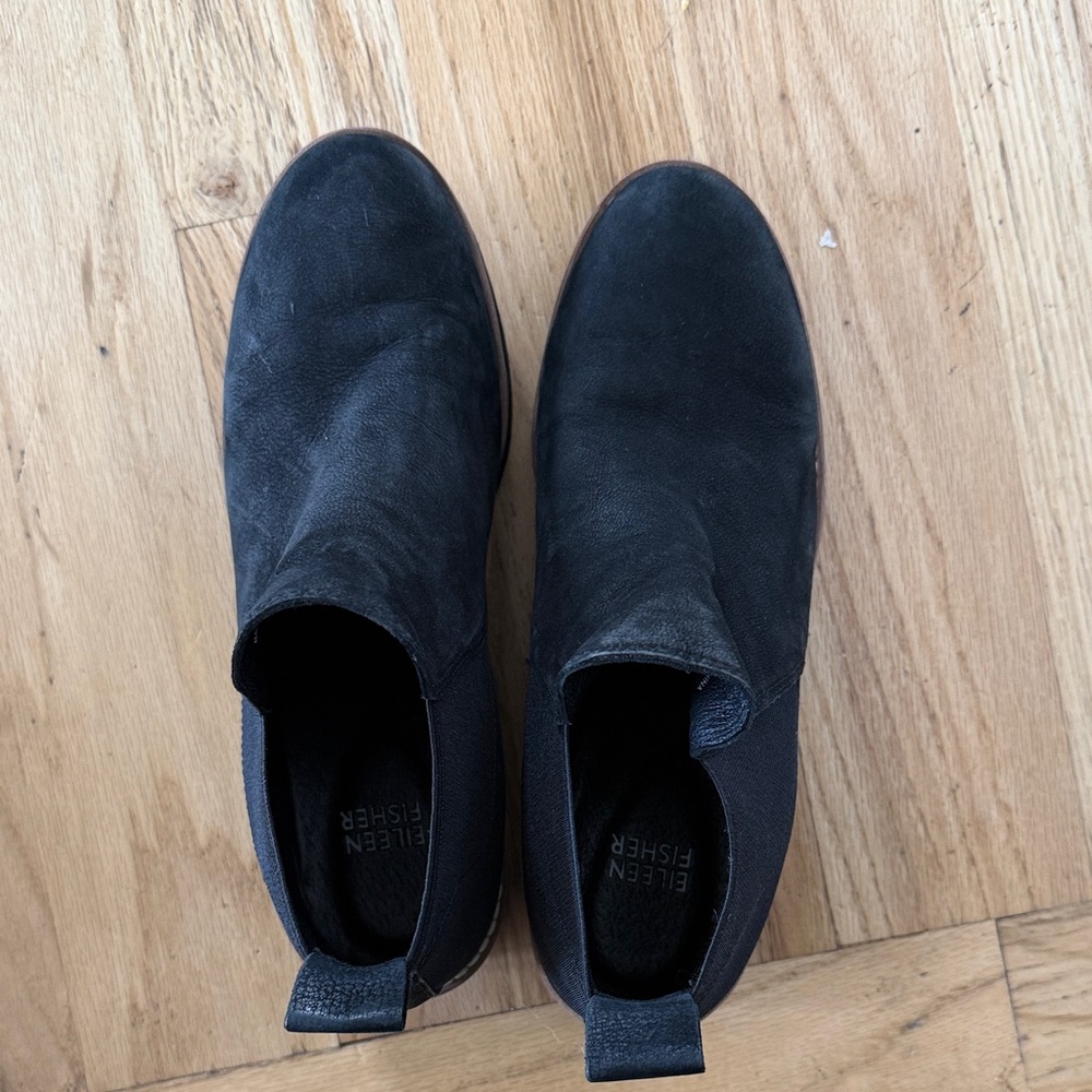 Eileen Fisher Suede wedges 7.5